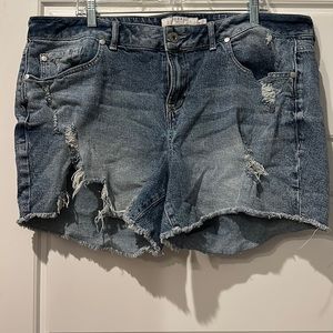 Torrid Denim Cut-Off Shorts- distressed size 18
